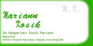 mariann kosik business card